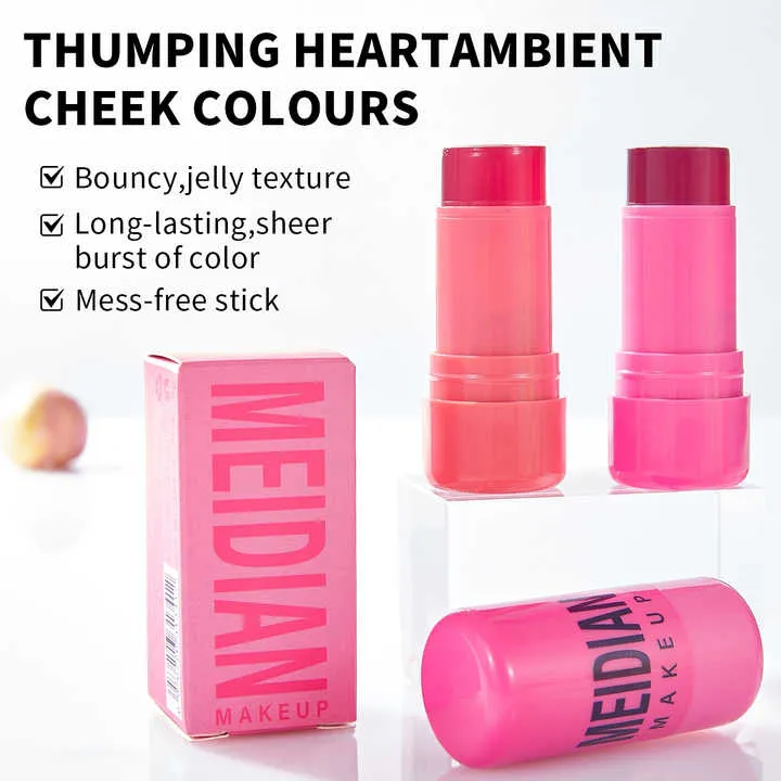 ماكياج أحمر خدود نباتي مرطب يدوم طويلاً 4  Moisturizing Long Lasting Blush Makeup