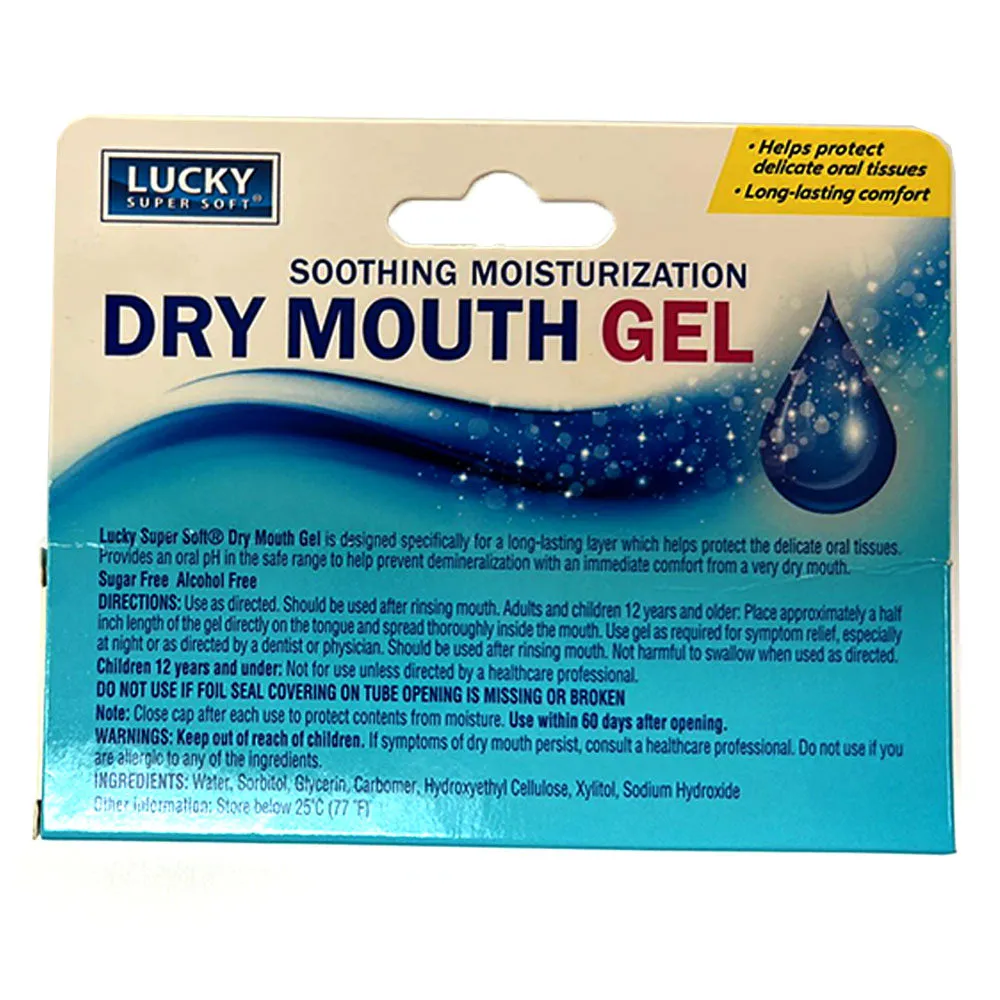 2 Pk Dry Mouth Moisturizing Oral Gel Soothing Relief Sugar Free Unflavored 0.5oz