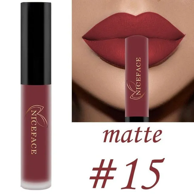 25 color matte liquid lipstick nude lip gloss makeup high pigment lip gloss waterproof lasting moisturizing cosmetics