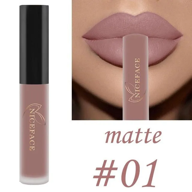 25 color matte liquid lipstick nude lip gloss makeup high pigment lip gloss waterproof lasting moisturizing cosmetics