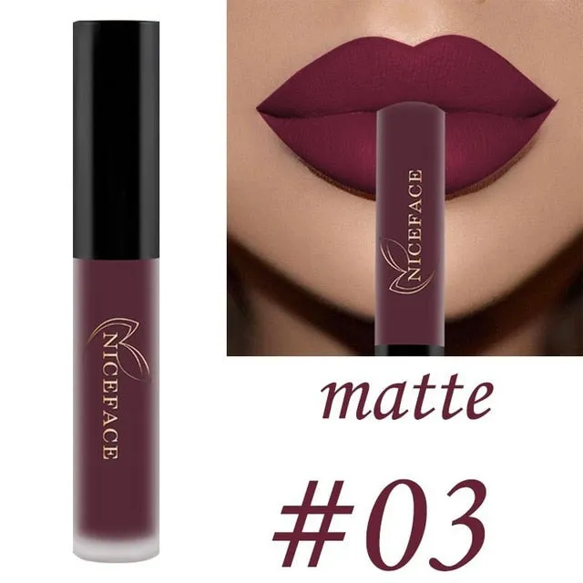 25 color matte liquid lipstick nude lip gloss makeup high pigment lip gloss waterproof lasting moisturizing cosmetics