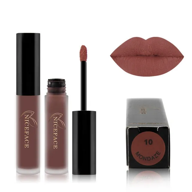 25 color matte liquid lipstick nude lip gloss makeup high pigment lip gloss waterproof lasting moisturizing cosmetics