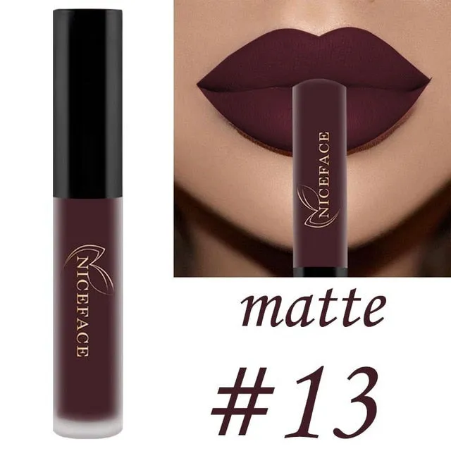 25 color matte liquid lipstick nude lip gloss makeup high pigment lip gloss waterproof lasting moisturizing cosmetics