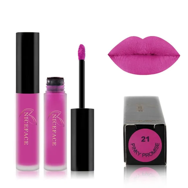 25 color matte liquid lipstick nude lip gloss makeup high pigment lip gloss waterproof lasting moisturizing cosmetics