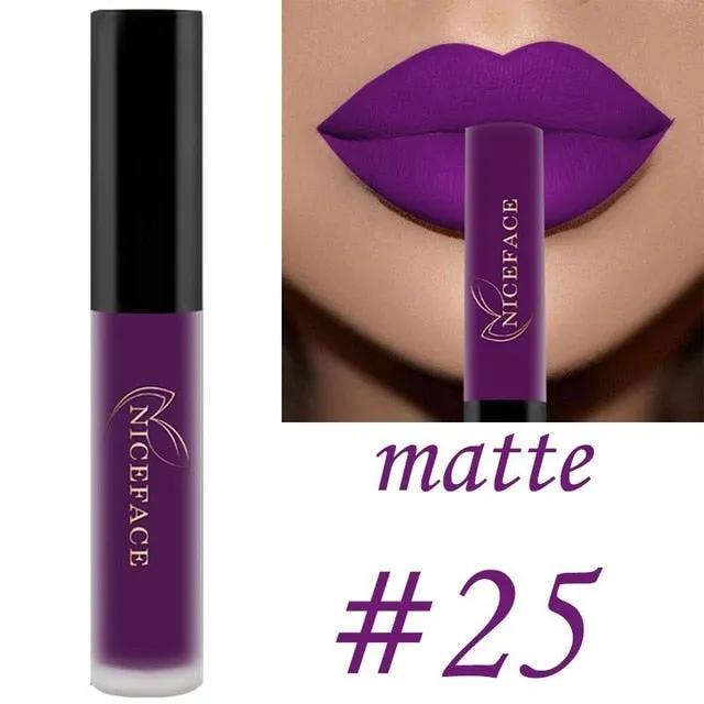 25 color matte liquid lipstick nude lip gloss makeup high pigment lip gloss waterproof lasting moisturizing cosmetics