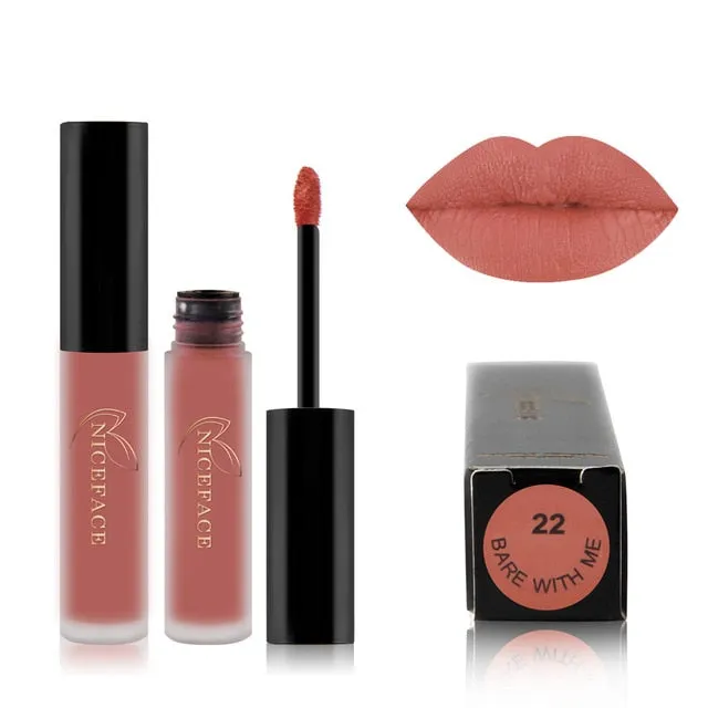 25 color matte liquid lipstick nude lip gloss makeup high pigment lip gloss waterproof lasting moisturizing cosmetics