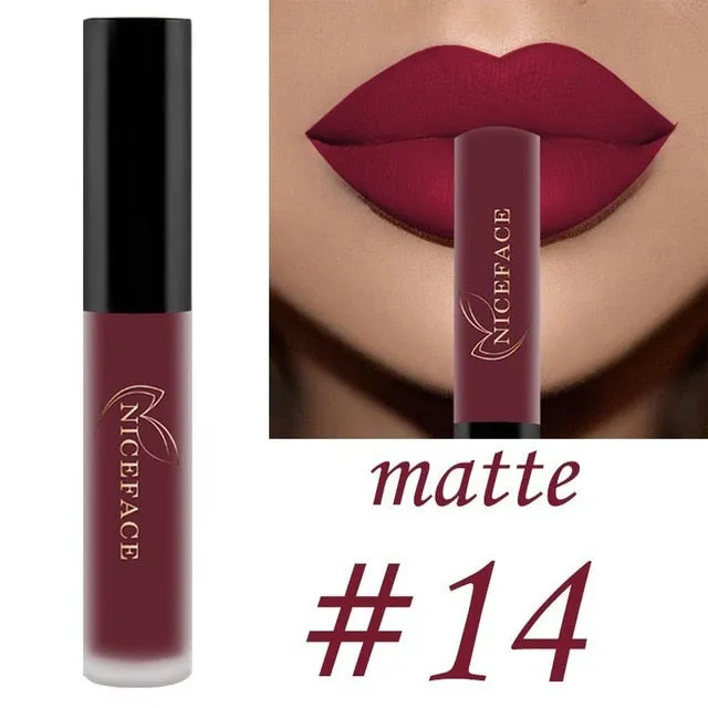 25 color matte liquid lipstick nude lip gloss makeup high pigment lip gloss waterproof lasting moisturizing cosmetics