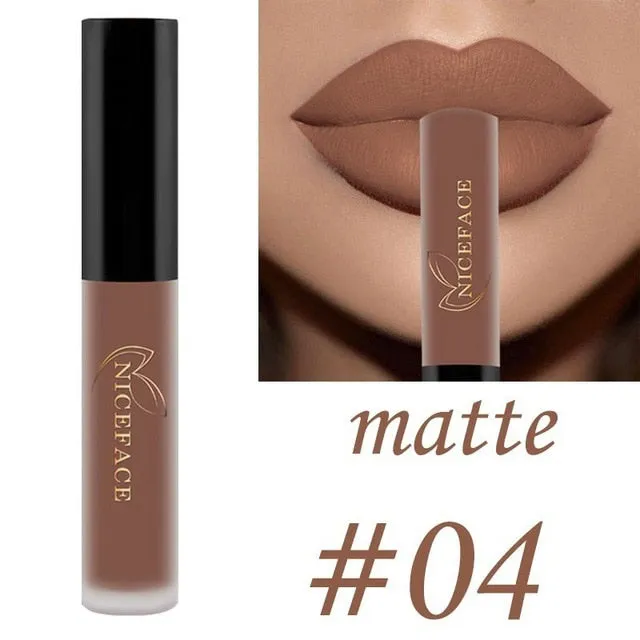 25 color matte liquid lipstick nude lip gloss makeup high pigment lip gloss waterproof lasting moisturizing cosmetics