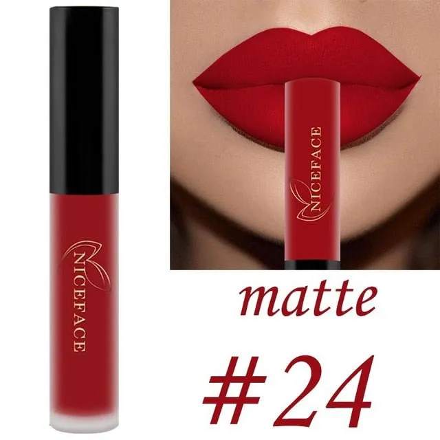 25 color matte liquid lipstick nude lip gloss makeup high pigment lip gloss waterproof lasting moisturizing cosmetics