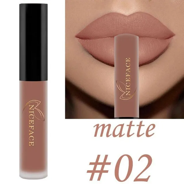 25 color matte liquid lipstick nude lip gloss makeup high pigment lip gloss waterproof lasting moisturizing cosmetics