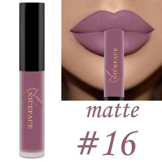 25 color matte liquid lipstick nude lip gloss makeup high pigment lip gloss waterproof lasting moisturizing cosmetics