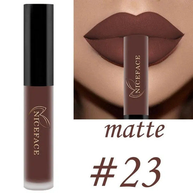 25 color matte liquid lipstick nude lip gloss makeup high pigment lip gloss waterproof lasting moisturizing cosmetics
