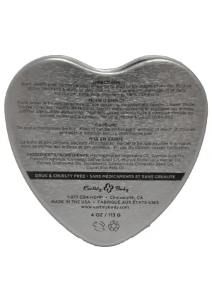 Earthly Body Heart-Shaped Hemp Seed Edible Massage Candle Mango