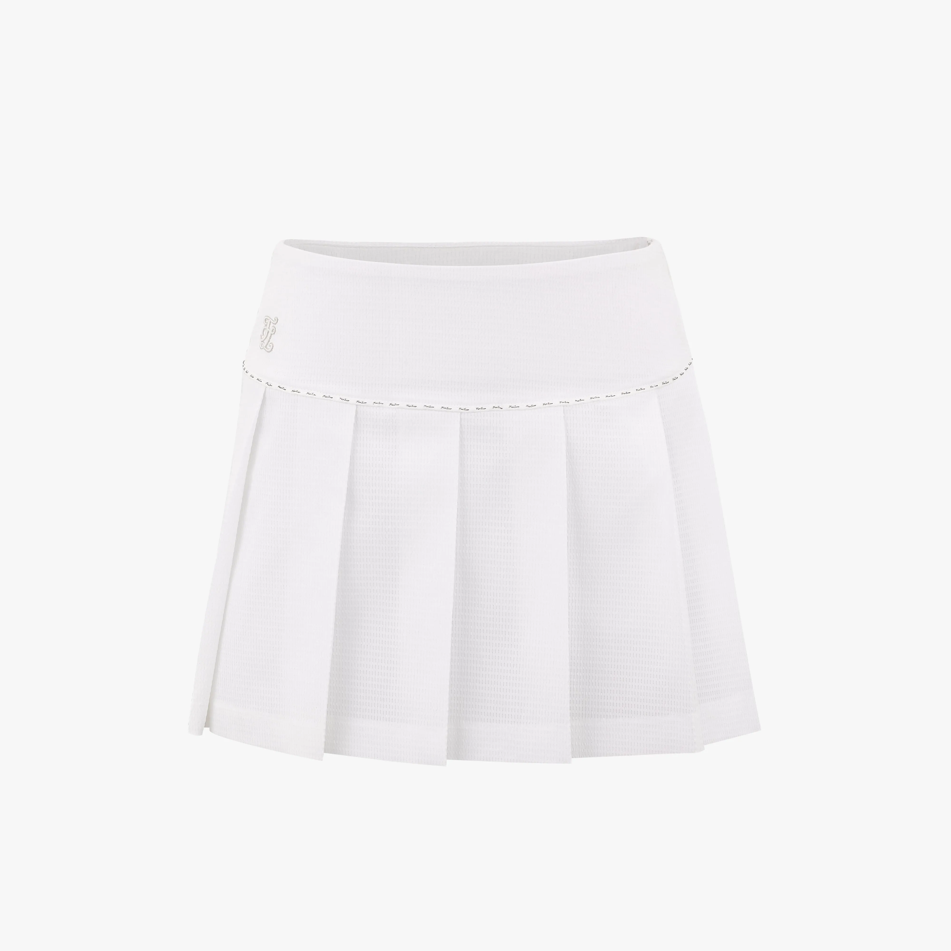 SEERSUCKER PLEATS SKIRT